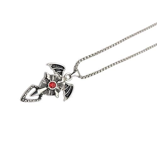 Evil Bat Necklace Necklace Men's Fashion Jewellery Solid Astra locket With Chain