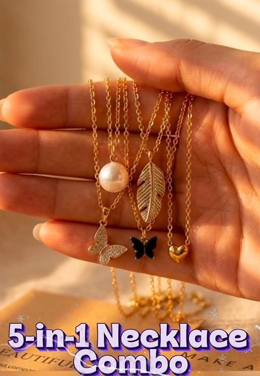 Necklace & Pendant Set Pack of 5 for Women (Fashion Jewelry Combo)