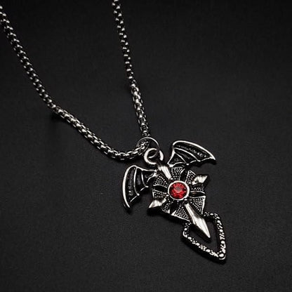 Evil Bat Necklace Necklace Men's Fashion Jewellery Solid Astra locket With Chain